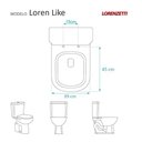 Ver imagem 3 de Assento Sanitario com Amortecedor Loren Like Branco para Vaso Lorenzetti