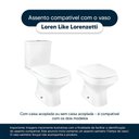 Ver imagem 4 de Assento Sanitario com Amortecedor Loren Like Branco para Vaso Lorenzetti
