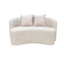 Ver imagem 3 de Sofá Decorativo Montreal 180cm Orgânico Bouclé Marfim