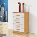 Ver imagem 2 de Cômoda Organizadora Grande 5 Gavetas Quarto Casal Off White