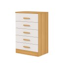 Ver imagem 1 de Cômoda Organizadora Grande 5 Gavetas Quarto Casal Off White