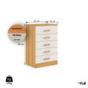Ver imagem 3 de Cômoda Organizadora Grande 5 Gavetas Quarto Casal Off White