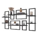 Ver imagem 2 de Kit de 8 Prateleiras Industrial Preto - Pleno