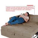 Ver mais imagens de Sofá Cama Reclinável Retrátil Austin Pompeia Capuccino com Porta Copos