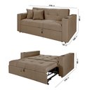 Ver imagem 3 de Sofá Cama Reclinável Retrátil Austin Pompeia Capuccino com Porta Copos