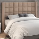 Ver imagem 1 de Cabeceira para Cama Box Casal 158cm Tratto Veludo Bege - Sallar Home
