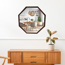 Ver imagem 1 de Espelho de Parede Oitavado Quarto Decorativo Marrom Ripado