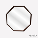 Ver imagem 2 de Espelho de Parede Oitavado Quarto Decorativo Marrom Ripado