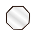 Ver imagem 3 de Espelho de Parede Oitavado Quarto Decorativo Marrom Ripado