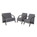Ver imagem 1 de Conjunto Poltronas Vênus 1 Dois Lugares 2 Um Lugar Braços em Madeira 1 Namoradeira 2 de um Lugar D S