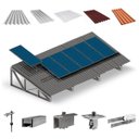 Ver imagem 1 de Kit Estrutura Suporte Fixador 1,20m Para 06 Placa Solar Alumínio Inox Telha Fibro Ondulada Viga Metá