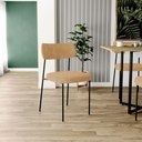Ver imagem 2 de Cadeira Decorativa Estofada para Sala de Jantar Melina L02 Bouclê Mostarda - Lyam Decor