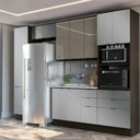 Ver imagem 1 de Cozinha Completa Modulada 5 Peças 10 Portas 6 Gavetas MDP BP Nox Kappesberg