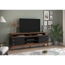 Ver imagem 4 de Rack para TV 75 Polegadas Madeira Maciça 2 Portas Rústico 185,7cm Preto - Apaixone & Decore