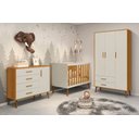 Ver imagem 6 de Comoda Sapateira Infantil Isis 4 Gavetas e 1 Porta Areia Fosco/ Savana Fosco com Pés Retrô - Reller