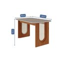 Ver imagem 3 de Mesa de Jantar Ratangular 130x80cm Tampo Mdf/vidro Valentina Cimol Cinamomo/off White