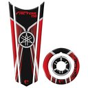 Ver imagem 1 de Adesivo Gravata Tanque e Bocal Moto Resinado Factor 150 Vermelho