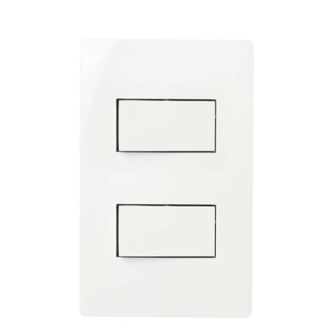 Conjunto 1 Interruptor Simples + 1 Int Paralelo Infiniti Cor:branco