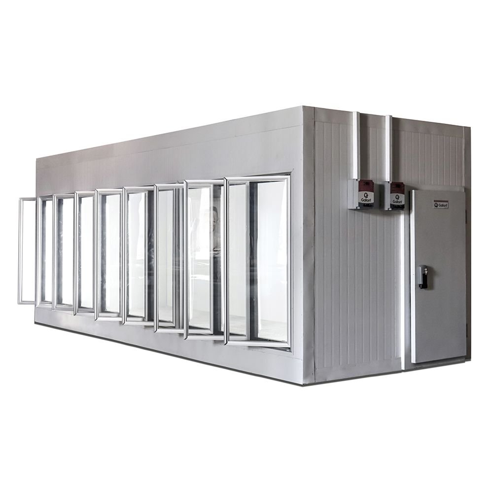 Walk in Cooler Gallant Resfriados 9 Portas Vidro com Piso Painel 220V/3F CWRCP-09 - 2