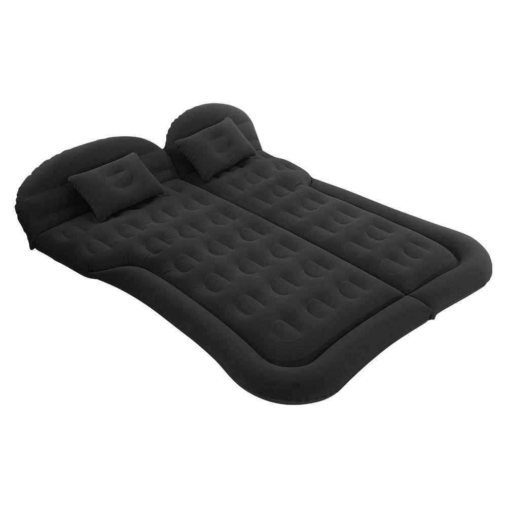 Colchão Cama Aveludada Inflável para Viagem Suv Carro com Bomba Elétrica Vg Plus Preto - 1