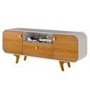 Ver imagem 1 de Rack Bancada TV 55 pol 156 cm Noronha Naturalle Off White Bechara