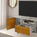 Ver imagem 4 de Rack Bancada TV 55 pol 156 cm Noronha Naturalle Off White Bechara