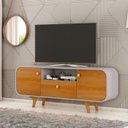 Ver imagem 6 de Rack Bancada TV 55 POLEGADAS156 cm Noronha Naturalle Off White Bechara