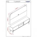 Ver imagem 3 de Painel para TV Duna 65" 182cm MDP Design Curvo Cinamomo Madetec Móveis