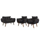Ver imagem 1 de Conjunto Poltronas Opalla Pés Madeira Preto