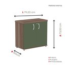 Ver imagem 4 de Armário para Escritório Baixo 2 Portas com Chave