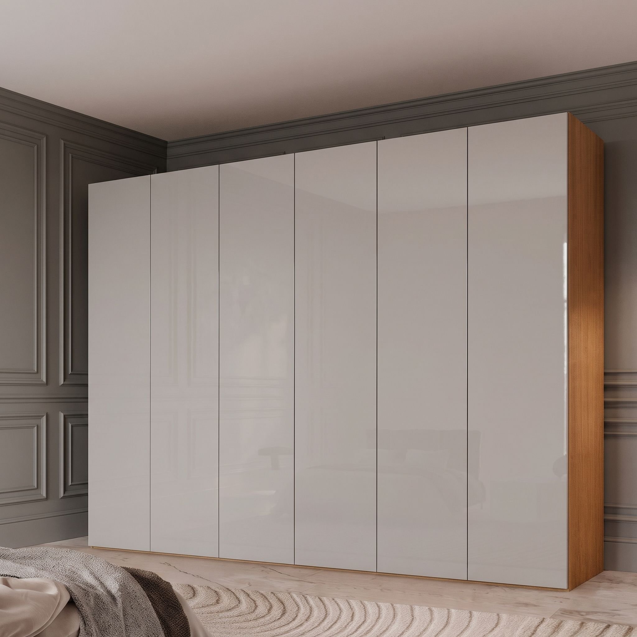 Guarda Roupa Casal 6 Portas 6 Gavetas 273cm com Cabideiro