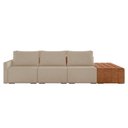 Ver imagem 2 de Sofá Ilha 3 Lugares Living 342cm Modulado Lary Linho K01 Cor Bege