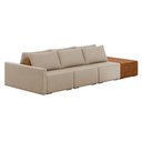 Ver imagem 1 de Sofá Ilha 3 Lugares Living 342cm Modulado Lary Linho K01 Cor Bege