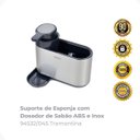 Ver imagem 2 de Suporte de Esponja com Dosador de Sabão Abs e Inox 94532/045 Tramontina