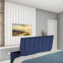 Ver imagem 1 de Calçadeira Baú Recamier Casal 140CM Kiara Courino Azul Marinho - D A DECOR