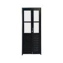 Ver imagem 2 de Porta Camarão com Vidro 210x100 Alumínio Preto Lado Direito Linha Prime