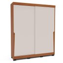 Ver imagem 2 de Roupeiro Porto 2 Portas de Correr 2 Gavetas 177x213cm Freijó/Creme 240826