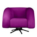 Ver imagem 3 de Kit 2 Poltrona Decorativa Micheli Giratória e Balanço Veludo Cor:roxo
