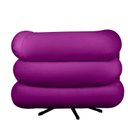 Ver imagem 5 de Kit 2 Poltrona Decorativa Micheli Giratória e Balanço Veludo Cor:roxo