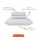 Ver imagem 3 de Jogo de Lençol Cama Box Solteiro 3 Peças Sultan Realce Premium 140 Fios Branco Conforto e Qualidade