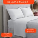 Ver imagem 5 de Jogo de Lençol Cama Box Solteiro 3 Peças Sultan Realce Premium 140 Fios Branco Conforto e Qualidade