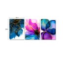 Ver imagem 2 de Conjunto 3 Quadros Decorativos Tela em Lona Folhas Aquarela 60x40cm Para Sala Quarto