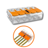 Kit 10 Conectores Wago Original 221-415 - 5 Pólos - até 4mm Conector Emenda de Fios - 1