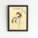 Ver imagem 1 de Quadro Viva o Menino Jesus Cristo Moldura Preta 60x40cm