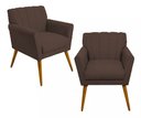 Ver imagem 1 de Kit 2 Poltronas Decorativa Cecília - Marrom
