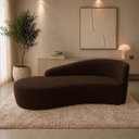 Ver imagem 1 de Sofá Divã Orgânico Charlotte Sala 180cm Bouclé Marrom