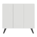 Ver imagem 6 de Gabinete Banheiro 3 Portas Retrô 90cm Multimóveis V5030 Branco/Preto