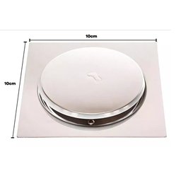 Ralo Inteligente Click 10cm Banheiro 10x10 Inox Cromado F901 Luuk Young - 4