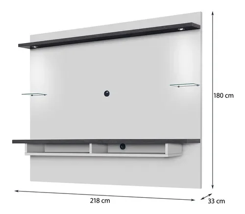 Painel Suspenso Victoria Off-White/Canela Para Tv Até 75 Polegadas - 3
