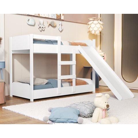 Beliche Infantil Com Grandes Escadas e Escorregador Segura:‎ Branco